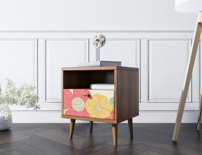 Тумбочка Berber с одним ящиком 5 принт (Арт BB06/Print_05)