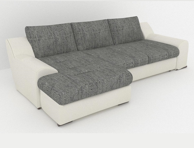 Диван угловой Чикаго Cometa white / Саванна грей