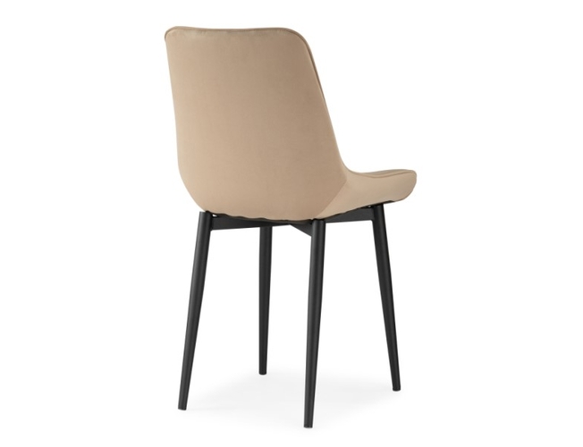 Стул на металлокаркасе Седа бежевый/черный (Арт.502094)