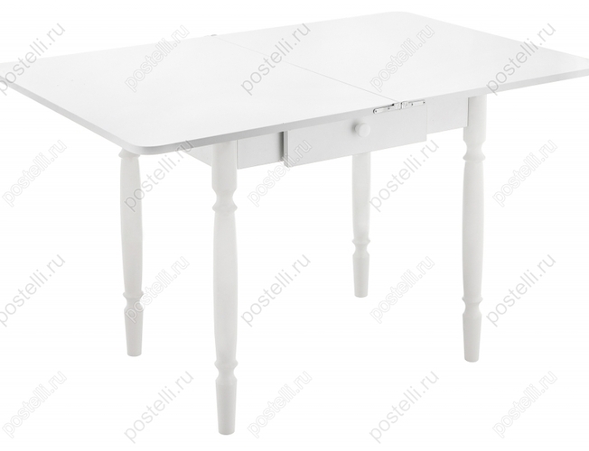 Стол Брентон с ящиком белый глянец (Арт 319902)