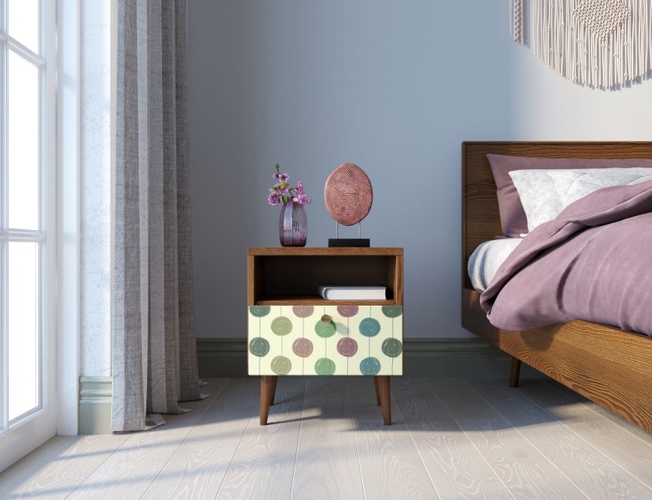 Тумбочка Berber с одним ящиком 24 принт (Арт BB06/Print_24)