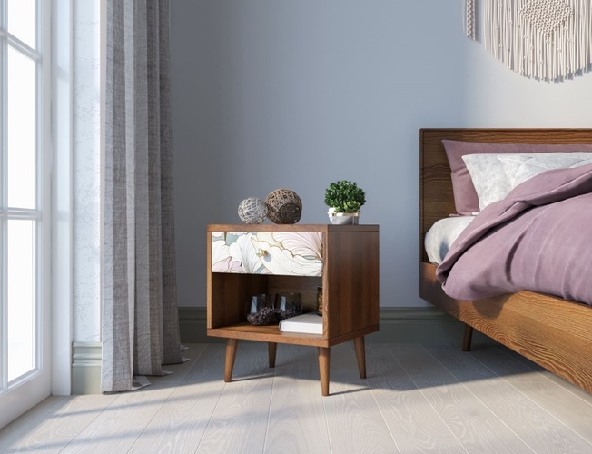 Тумбочка Berber с открытой полкой 31 принт (Арт BB33/Print_31)