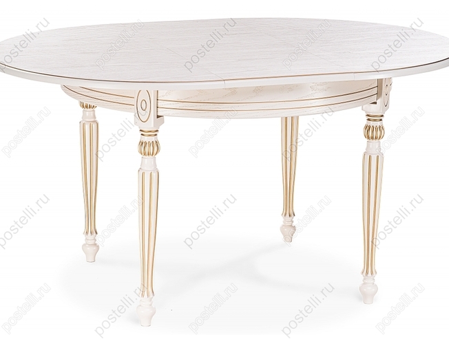 Стол Брейзер молочный/золото (Арт 483906)