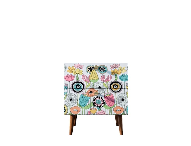 Тумбочка Berber с двумя ящиками 3 принт (Арт BB03/Print_03)