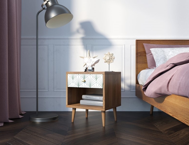 Тумбочка Berber с открытой полкой 38 принт (Арт BB33/Print_38)