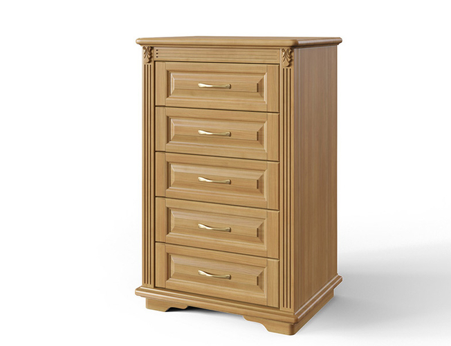 Комод узкий Палермо 1, Ясень/Натуральный темный