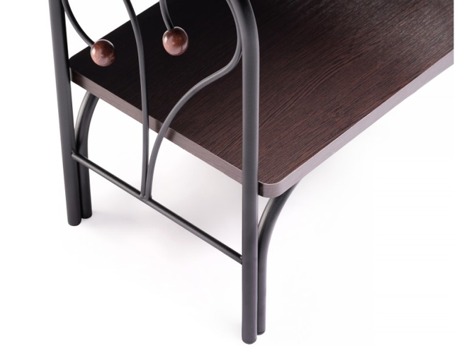 Прикроватная тумба Клео 2 черная/венге (Арт.446218)