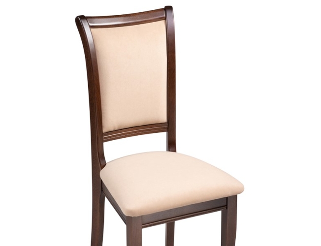 Деревянный стул Корнелл бежевый велюр/орех темный (Арт.515975)
