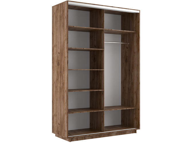 Шкаф-купе Экспресс Люкс 2-х дверный (Фото №1024 Париж), Дуб табачный