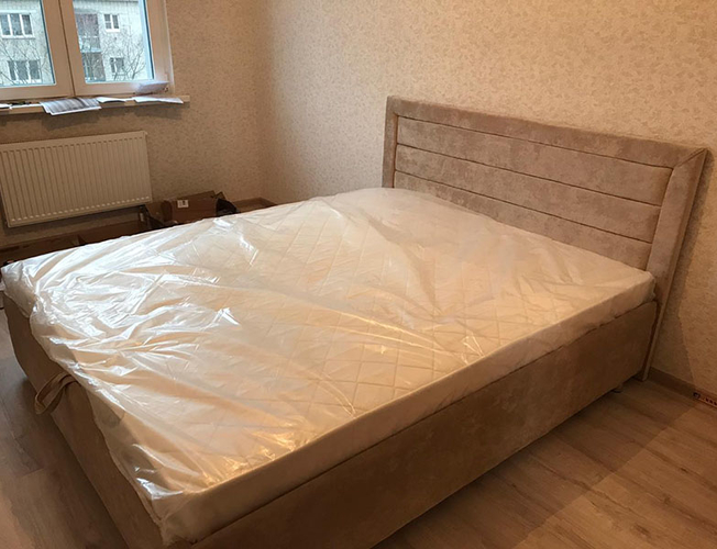 Кровать Life 2 в ткани лофти беж, фото отзыв