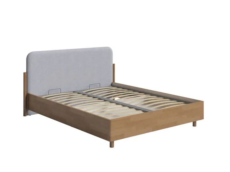 Кровать Grove для основания ПМ  - рогожка Nice серебряный/антик